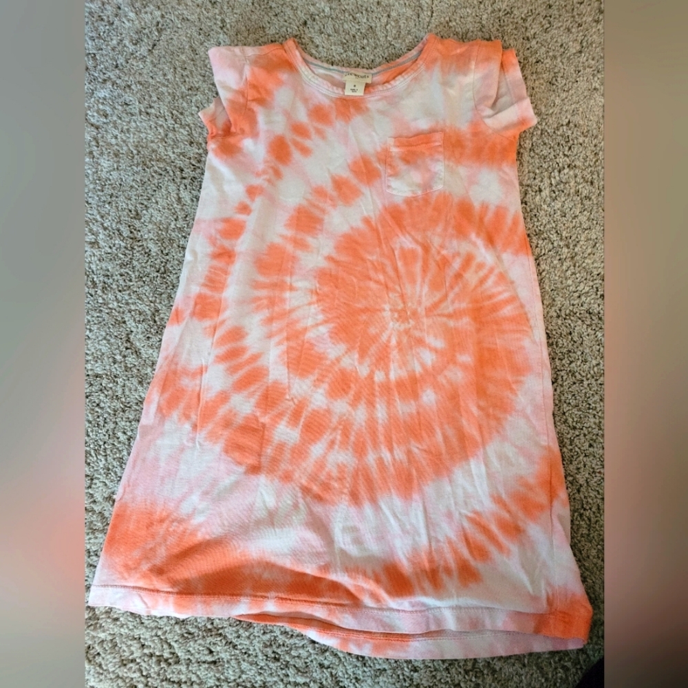 Girls casual tye-dye dress